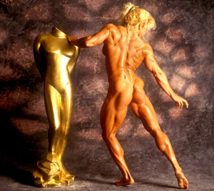 Debbie Muglie, female bodybuilder, women's muscle, fitness, figure, sexy, nude, Bill Dobbins, Los Angeles, photographer, studio